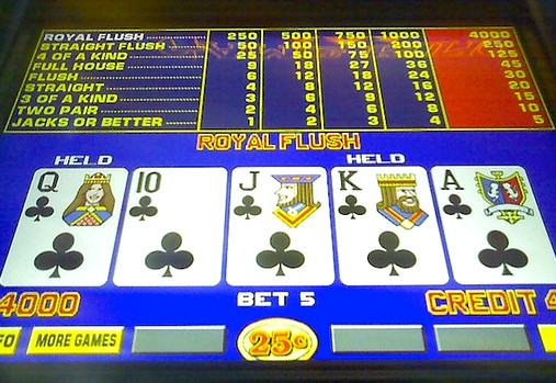 royal flush on video poker